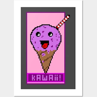 Kawaii icecream Posters and Art